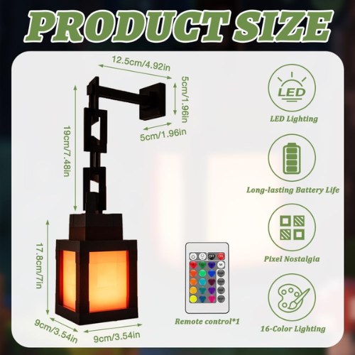 Lámpara de Pared RGB Tipo Farol