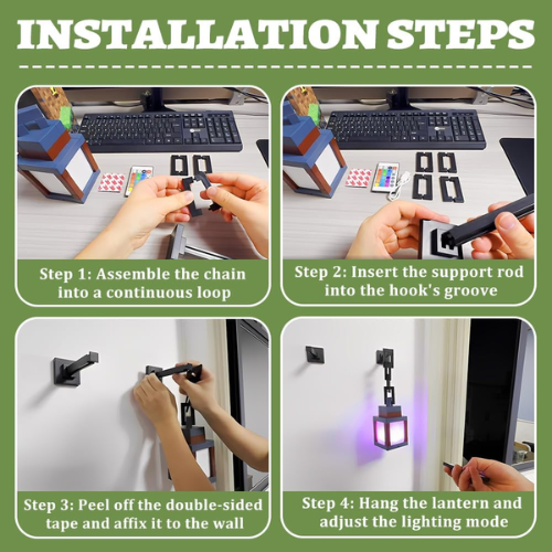 Lámpara de Pared RGB Tipo Farol